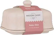 Mason Cash in The Meadow Butter Dish Embossed Floral Design, Durable Stoneware, Airtight Lid – Holds Up to 500g of Butter – Classic Kitchen & Tabletop Storage (9cm H x 15.6cm L x 10.6cm W)