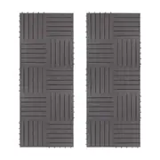 20 Pcs Wooden Decking Tile Set Interlocking Garden Balcony Floor Tiles Non-Skid