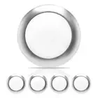 6 Inch LED 5000K Low Profile Surface Mount Disk Light Aluminum Baffle Brushed...