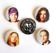 ALICE IN CHAINS Badge Button Set 25mm 1" Pins Pinback grunge 90s AIC Layne Stale