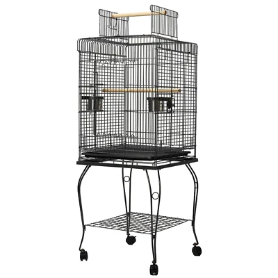 i.Pet Bird Cage Large Cages 145CM Aviary Parrot Travel Stand Budgie Wheel New
