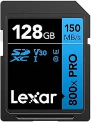 Lexar Professional 800X PRO SDXC UHS-I SD Card Capacity 128GBGB