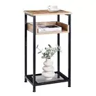 Tall Side Table, 30 inch High End Table, Small Entryway Table, 1 Greige + Black