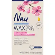 Nair Sensitive Wax Strips 40 Pack