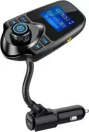 Nulaxy Bluetooth Car FM Transmitter Audio Adapter Receiver Wireless Hands Free