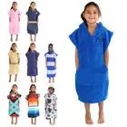 Poncho Changing Towel Robe with Hood and Front Pocket for Kids Doubles Up As ...