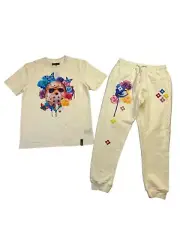 Rokustudio men 2p set 100%AUTHENTIC size LARGE t-shirt&pants egg shell