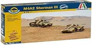 Italeri 1:72 Scale M4A2 Sherman III - Fast Assembly Tanks Military Vehicles Model Kit