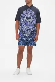 OVERSIZED BUTTON THROUGH SS SHIRT DELFT DYNASTY