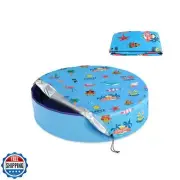 Docuwee Round Pool Cover 32", Foldable Kiddie Solar Cover Fit Dog Swimming Po