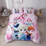 【免運】冰雪奇緣 艾莎 愛莎公主 ELSA 米奇 卡通床包組 少女 三件組 雙人床包組 四件組 單人/雙人/加大床笠款