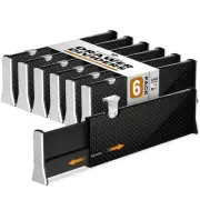 Deep Drawer Dividers 6 Pack, 5 Inch Tall, 13-22 Inch Long Expandable, Adjusta...