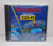NEW & SEALED Verbatim 74 minute 650MB Blank CD-R Disc DataLifePlus