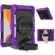 MCC Shockproof iPad 10.2" 2020 8th Gen Strap Rugged Case Cover Apple iPad8 [Purple]