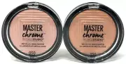 (2) Maybelline Master Chrome Metallic Highlighter *Broken Seals Rose Gold Peach