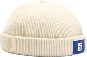 [DURINM] Corduroy Docker Cap Without Visor Casual Men's Docker Cap Sailor Hat Docker Hat Harbour Hat Sailor Cap Brimless Cap Men's Hat Adjustable