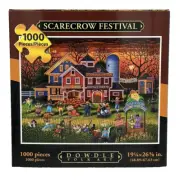 2013 Dowdle Folk Art 1000 Pc Jigsaw Puzzle Scarecrow Festival NEW Beautiful Box