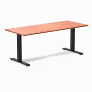 Desky Fixed Height Red Cedar Softwood Desk 1800x750mm Matte Black Leg