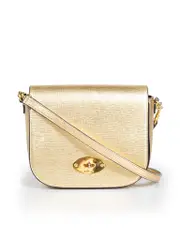 Gold Metallic Leather Shoulder Bag