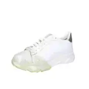 EY150 STOKTON Shoes Women White Sneakers Leather Round Toe No Casual Casual Low