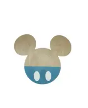 Disney Store - Mickey Mouse Icon Shaped Wood Decorative Wall Hooks - New
