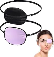 ROSENICE Eye Patch 2 Pieces Silk Elastic Eye Patches Lazy Eye Patches for Adults Lazy Eye Amblyopia Strabismus