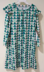 NWT J.Crew Crewcuts Geo Trees Nightgown Girl's Size XS 4-5