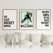 [Namly Design] Personalised Poster - Hockey Quotes / Set of 3
