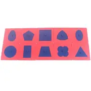 Baby Toy Montessori Shapes Insets Set/10 with Tracing Tray Shape Geometric Drawi