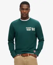 Athletic Printed Sweatshirt | Dark Pine Green