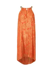 Michael Michael Kors Orange Detail Printed Mini Dress