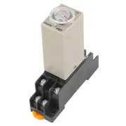 H3Y-2 AC 110V DPDT 10S Rotary Knob 8 Terminals Delay Timer Time Relay w Socket