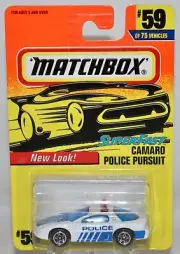 Camaro Police Pursuit #59 ~ Matchbox Superfast ~ 1996 New Look