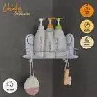 Corner Bathroom Shower Rack Caravan Accessories Storage Caddy Suction Holder SS