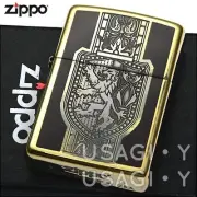 Zippo Lighter 08 Griffon Emblem Marble Pattern Brown