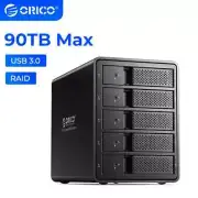 ORICO 5 Bay Raid USB3.0 to SATA External Hard Drive Enclosure for 3.5'' HDD