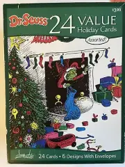 Assorted Dr. Seuss Holiday Cards (Image Arts) Grinch, Christmas, Tree, 15 Cards