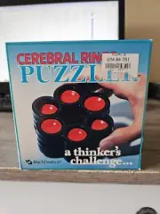 Rare Vintage 1987 Magnif Puzzler Cerebral Rings Brain Puzzle - New Open Box USA