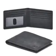 Real Leather Mens Bifold Wallet RFID Blocking Slim Minimalist Front Pocket - ...