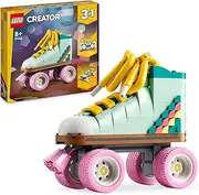 LEGO Creator 3in1 Retro Roller Skate to Mini Skateboard Kids Toy to Boom Box Radio, Creative Arts & Crafts Set for 8 Plus Year Old Girls & Boys, Desk Decor or Bedroom Accessory for Music Lovers 31148