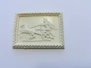 Dollhouse Wall Panel Roman Chariot Racing Plaque 1:12 Scale 2 1/4" x 3"
