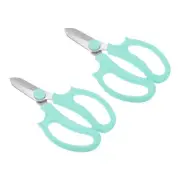 2Pcs Garden Scissors Floral Shears Floral Scissor Gardening Pruning Shear Blue