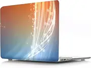 IVY Colorful Flowing Light Crystal Hard Shell Cover for MacBook Pro 16 inch Case (A2141, 2020-2019 Release),Anti-Slip Pads,Ultra Thin & Lightweight Protective Case - Orange & Blue