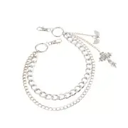 Punk Crossed Pendant Jeans Chain Women Men Decorative Pants Wallet Body Chain