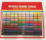 Crafts Thread 100 Spools 100% Polyester 20 Yd Each Spool NEW Unopened Package