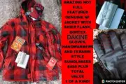 NEW HOT RED PLAID BALLARD NORTH FACE SNOWBOARD FREERIDE SKI WINTER JACKET-SZ=XL