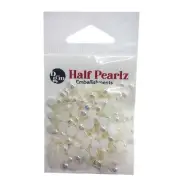 Buttons Galore AB Half Pearlz-Snow Capped