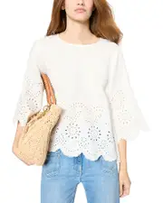 Gerard Darel Umeika Eyelet Linen Top