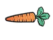 Carrot iron on on patch sew on vegetable patch