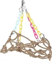 EXHUMKY 1 Set Durable Bird Swing Parrot Perch Stand with Climbing Hammock for Cockatiel Decorative Climbing for Safe Material for Fun Health